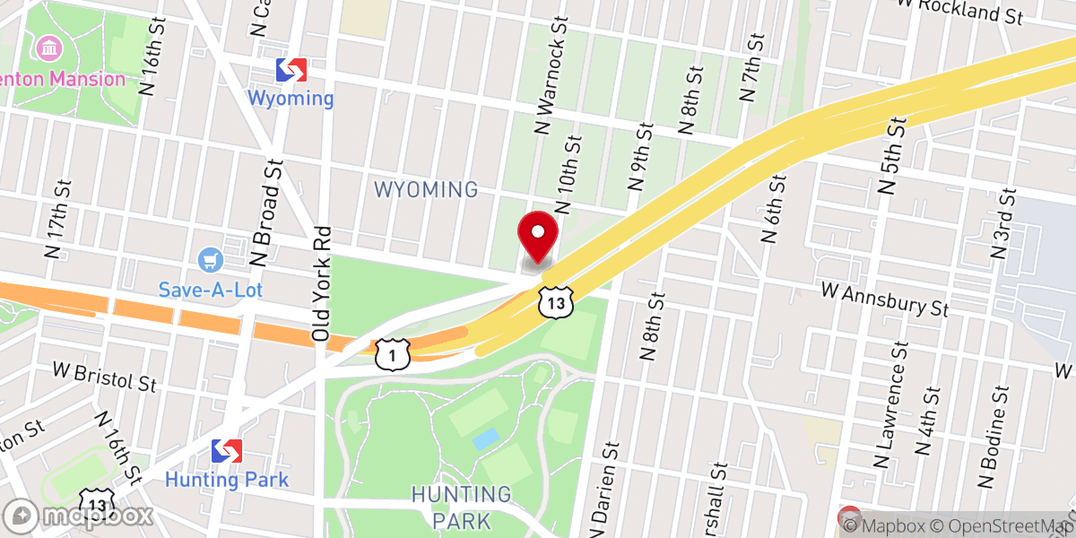 Map showing location of First Faith Baptist Church