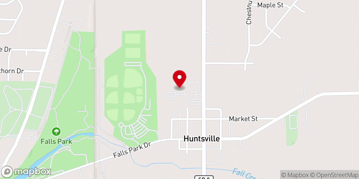 Map showing location of Solid Rock Baptist Church