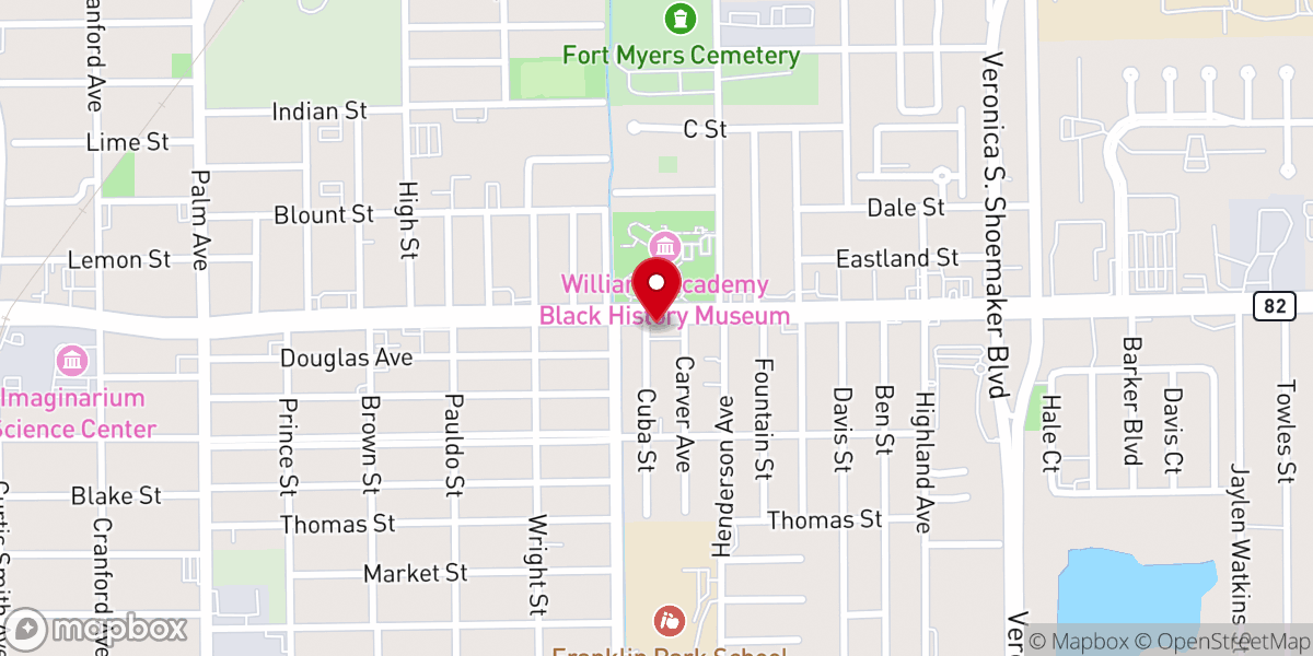 Map showing location of Cornerstone Church