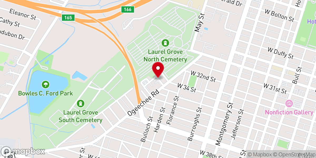 Map showing location of Freedom Mission Deliverance Center