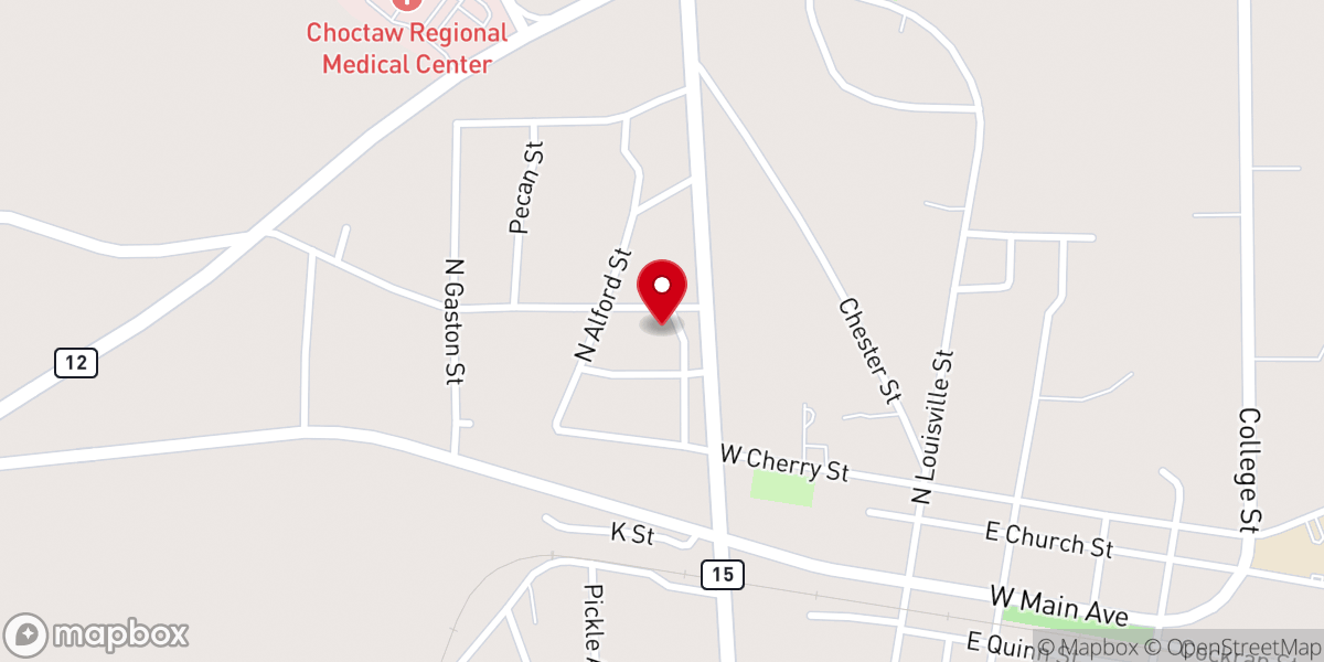 Map showing location of Church of Christ Parsonage