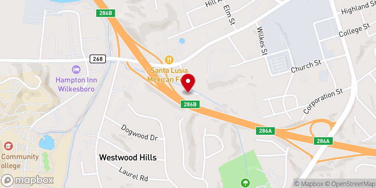 Map showing location of Iglesia de Dios Bethel