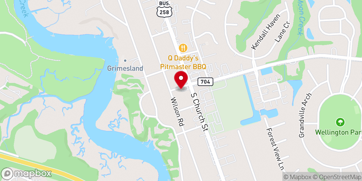 Map showing location of The garage