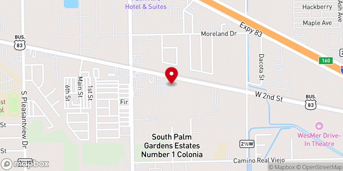 Map showing location of CCC Weslaco