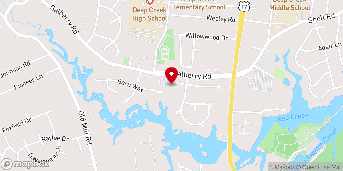 Map showing location of Divine Baptist Church