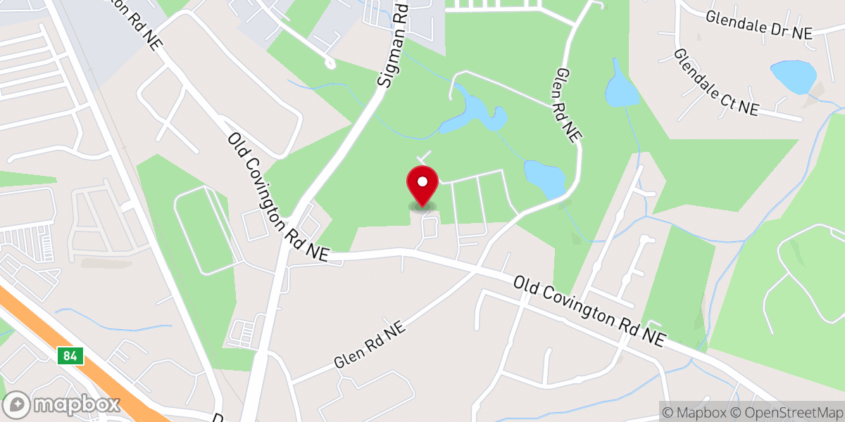 Map showing location of Bald Rock Baptist Church