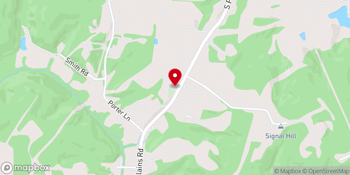 Map showing location of Zion Church
