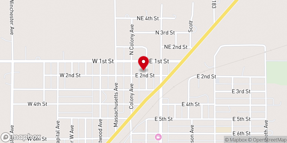 Map showing location of Wheatland Ministries