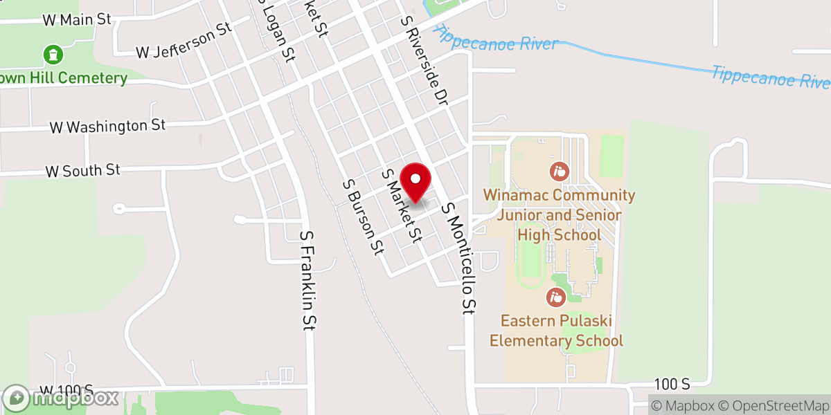 Map showing location of St Luke Lutheran Church