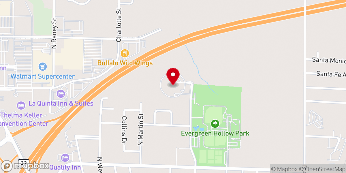 Map showing location of Richard E. Workman Sports & Wellness Complex