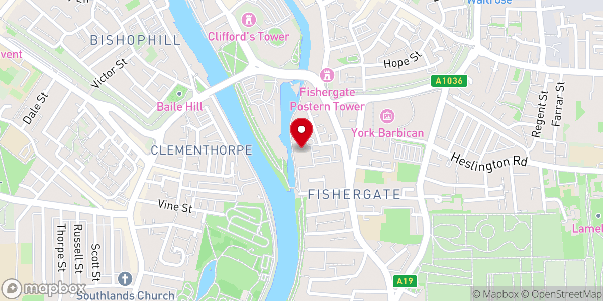 Map showing location of York Elim Pentecostal Church (Sunday Morning Meeting)