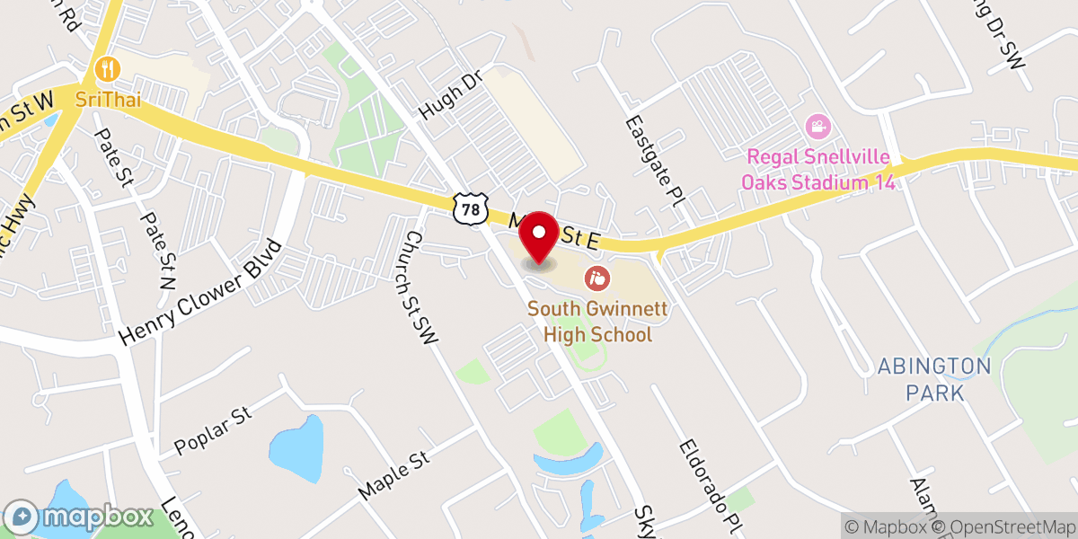 Map showing location of Rhema Faith Church