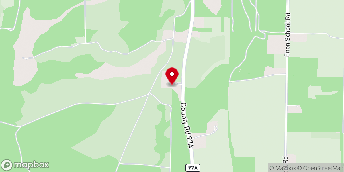 Map showing location of Enon Baptist Church