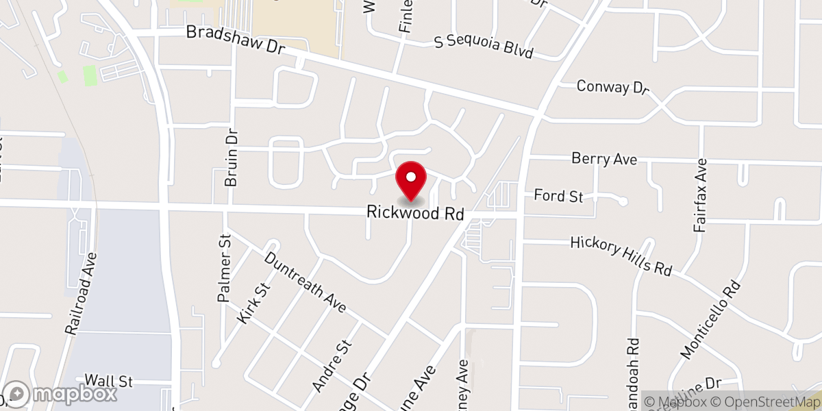 Map showing location of Woodmont Baptist Church East Campus