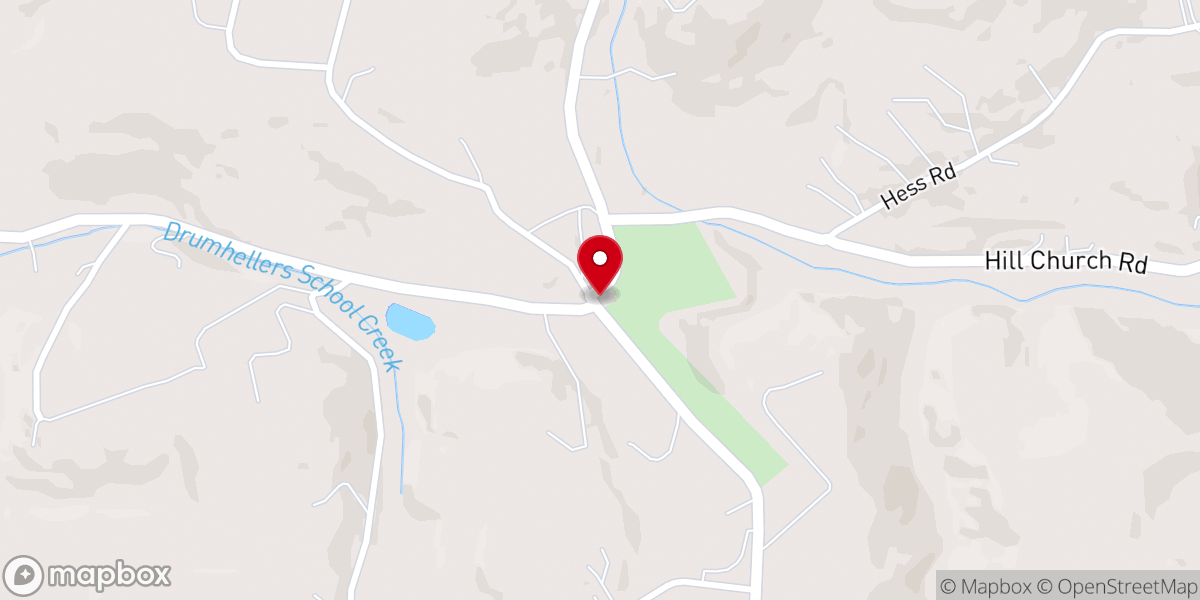 Map showing location of St John-Hill Church