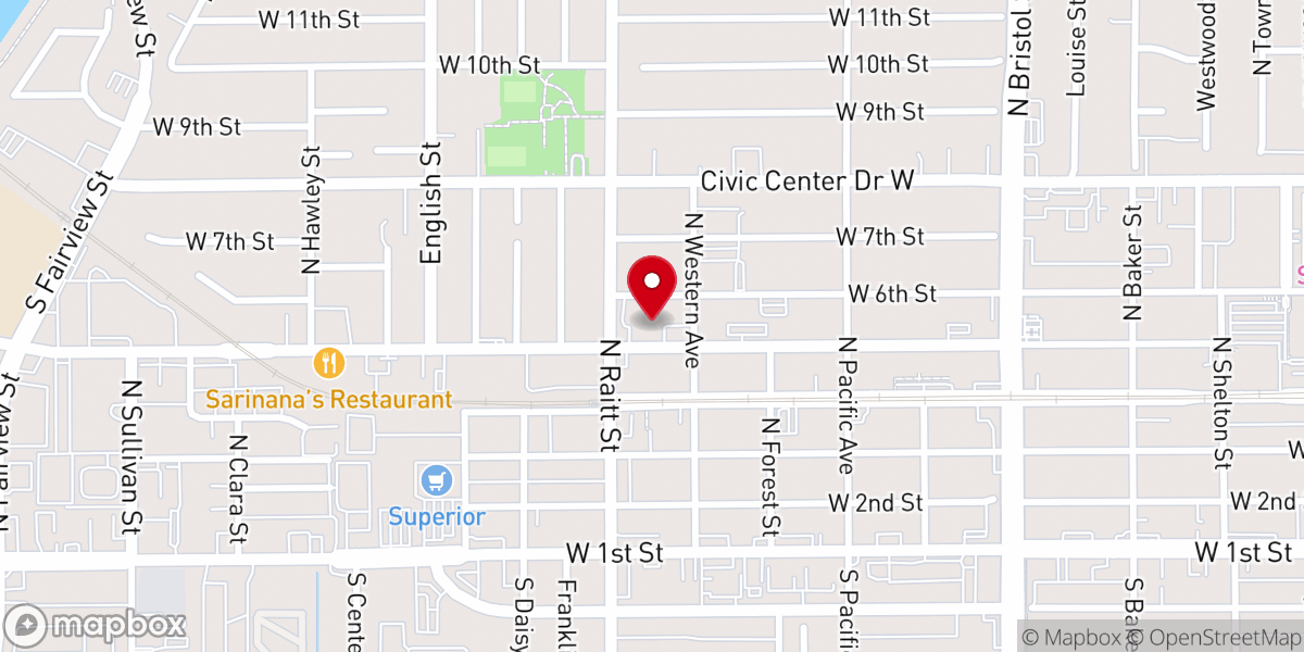 Map showing location of St Francis Home