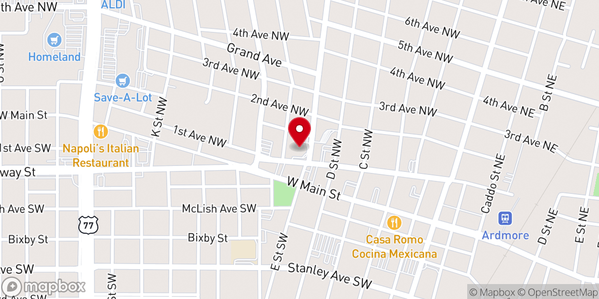 Map showing location of First Methodist Colvert Ministry Center
