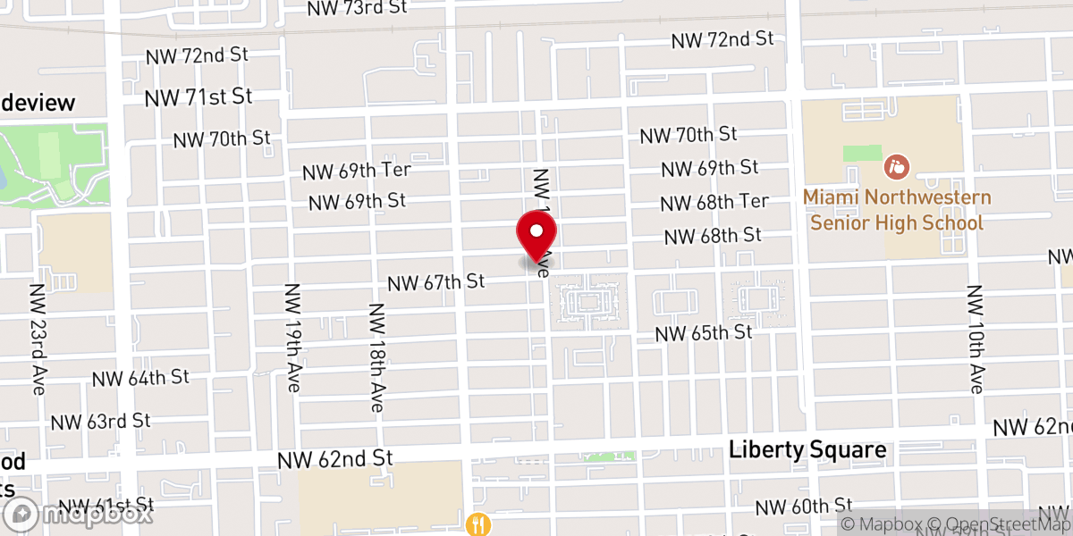 Map showing location of Apostolic Revival Center