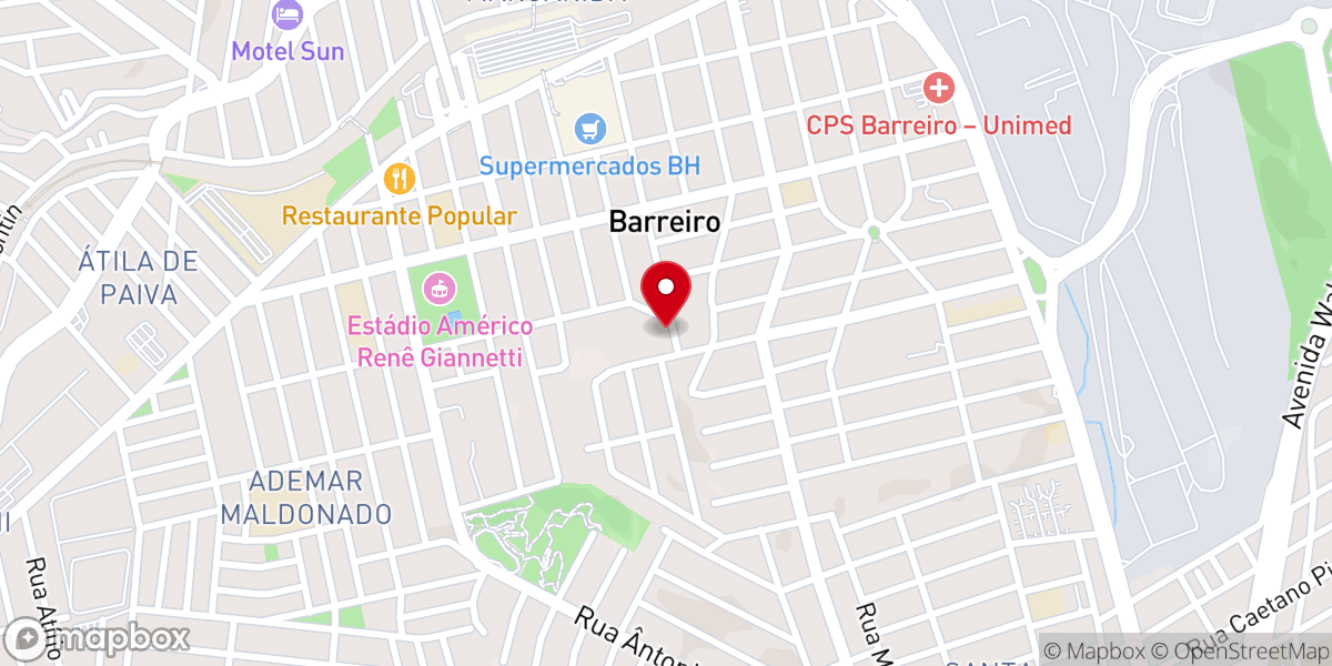 Map showing location of Igreja Batista da Paz