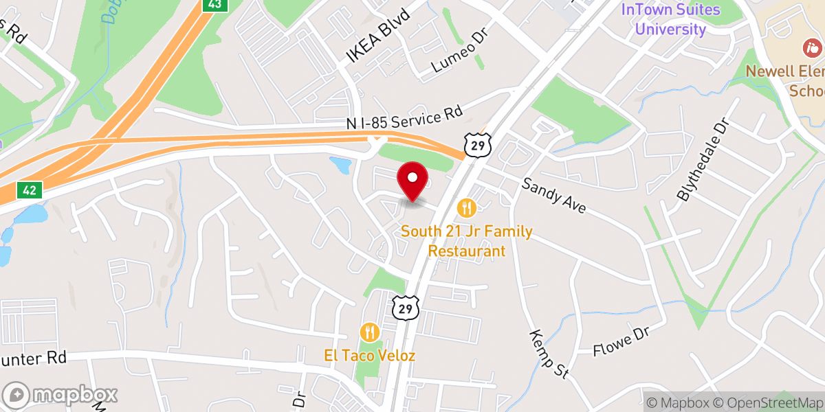 Map showing location of Spiritist Society of the Carolinas