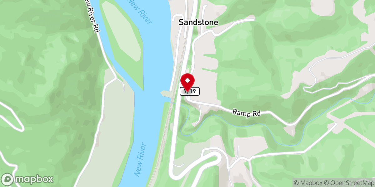Map showing location of Sandstone Missionary Baptist Church