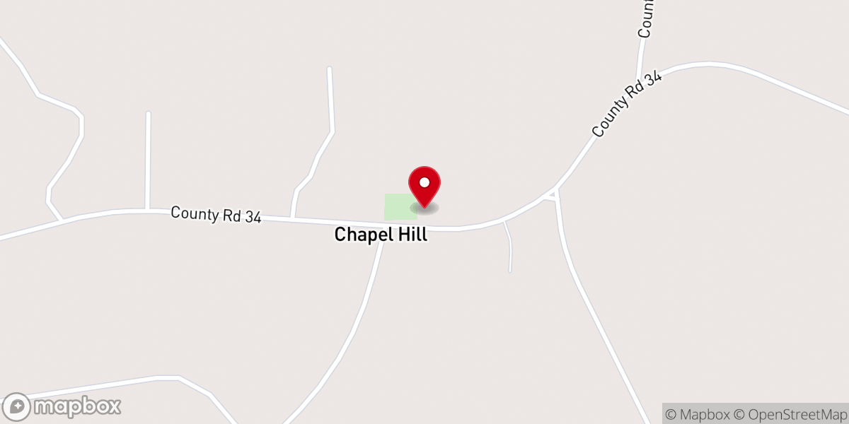 Map showing location of Chapel Hill Baptist Church
