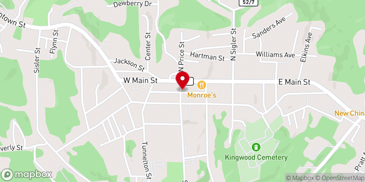 Map showing location of The Salvation Army of Preston County