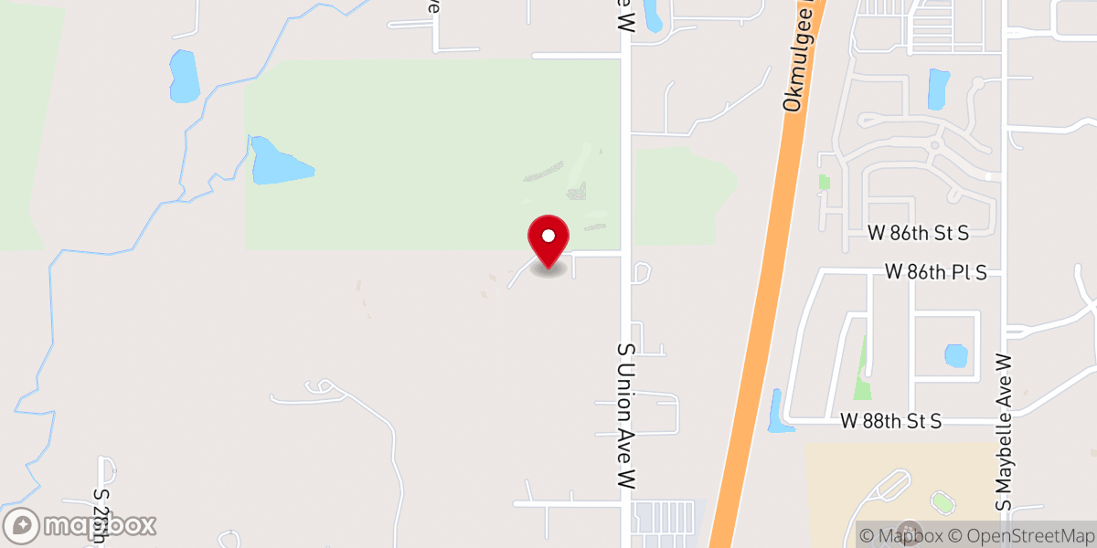 Map showing location of Dave Roberson Ministries