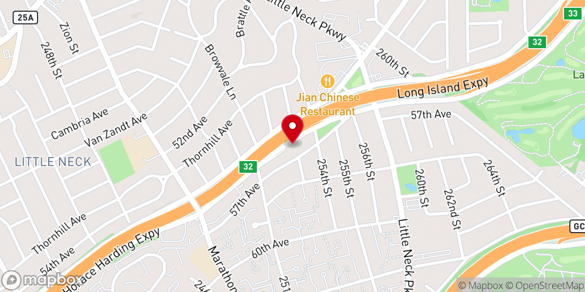 Map showing location of Korean Joong Bu Church