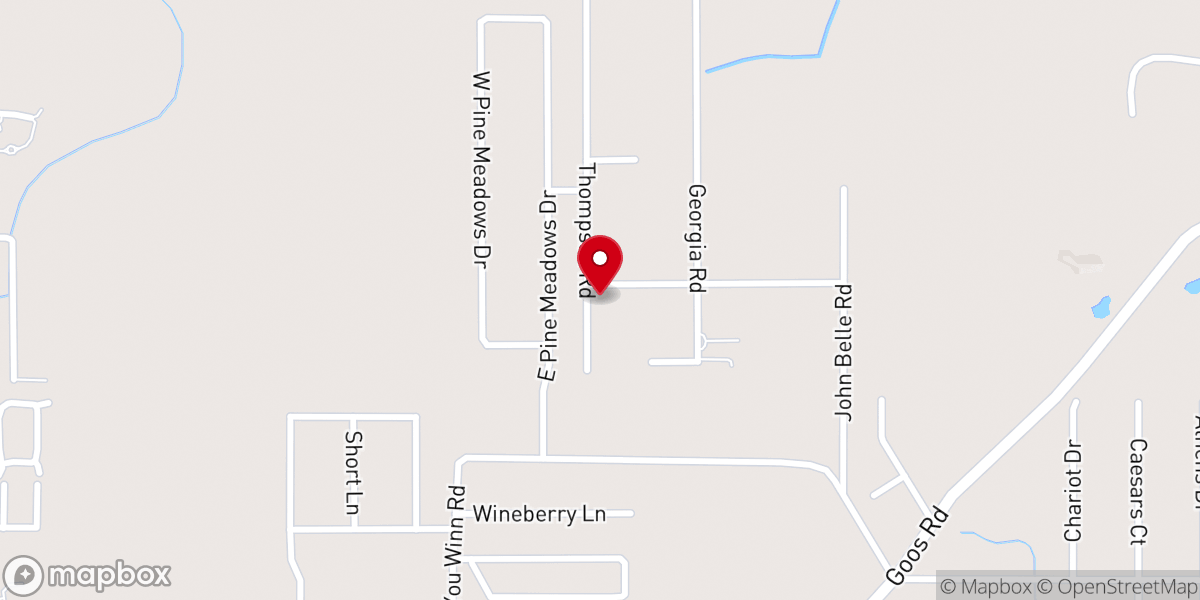 Map showing location of Straight Way Baptist Church