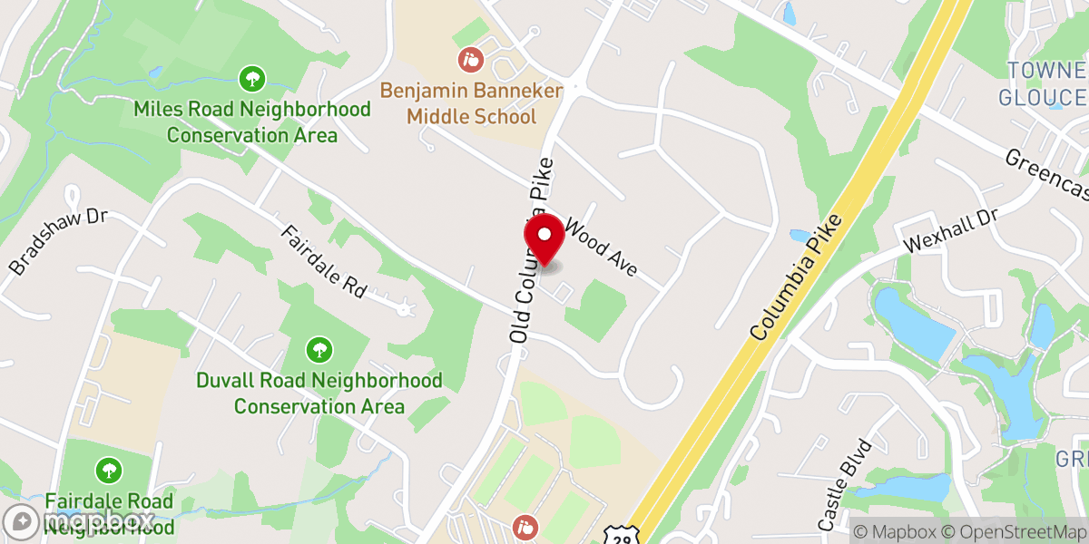 Map showing location of Epiphany Lutheran Church