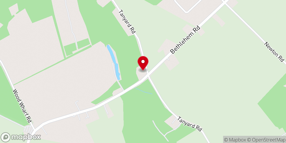 Map showing location of Bethlehem Wesleyan Church