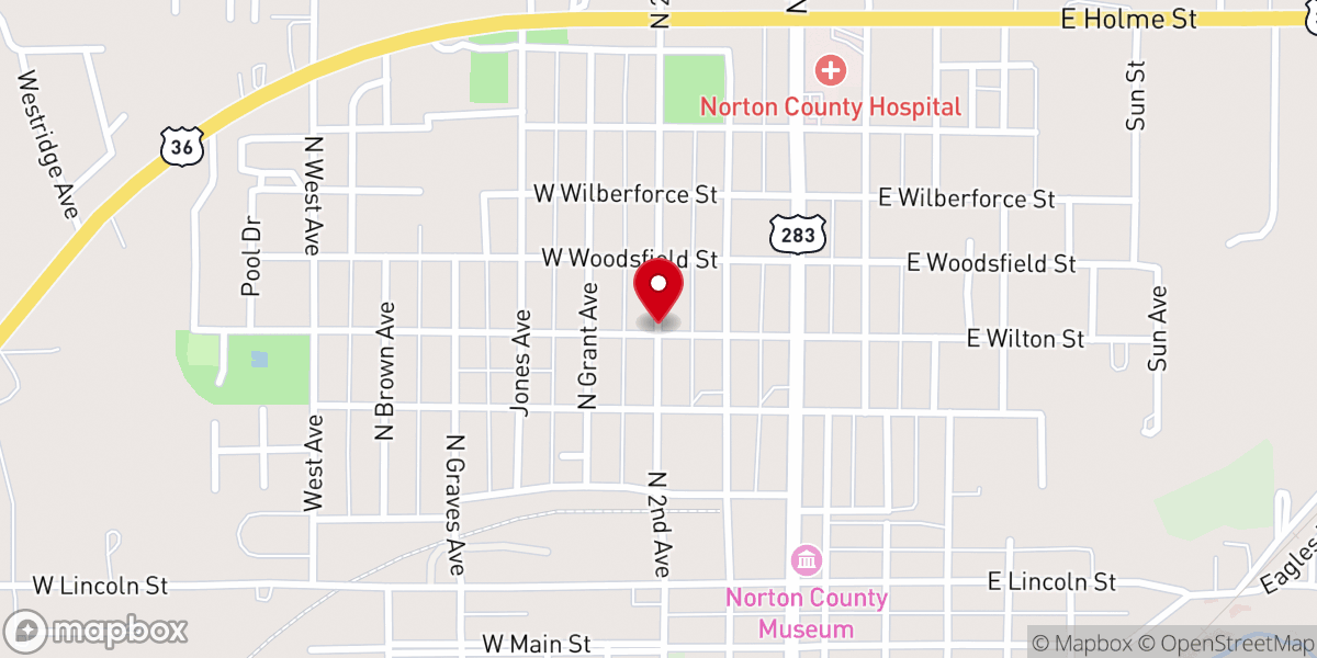 Map showing location of Norton