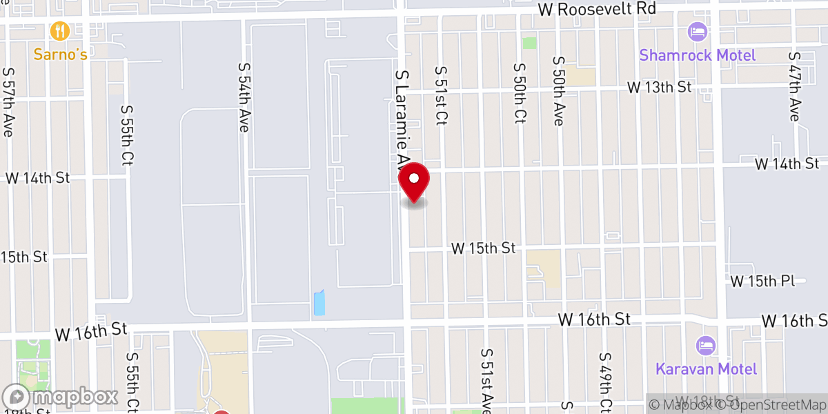 Map showing location of El Shaddai Ministry