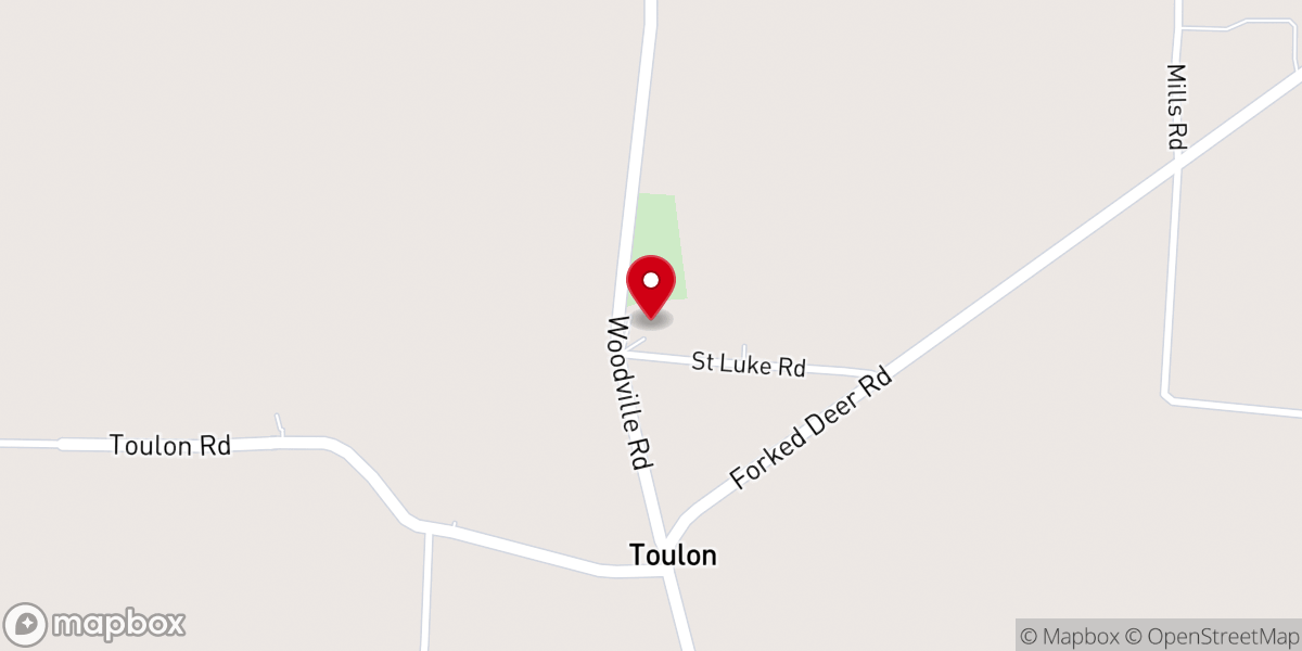 Map showing location of St. Luke Missionary Baptist Church