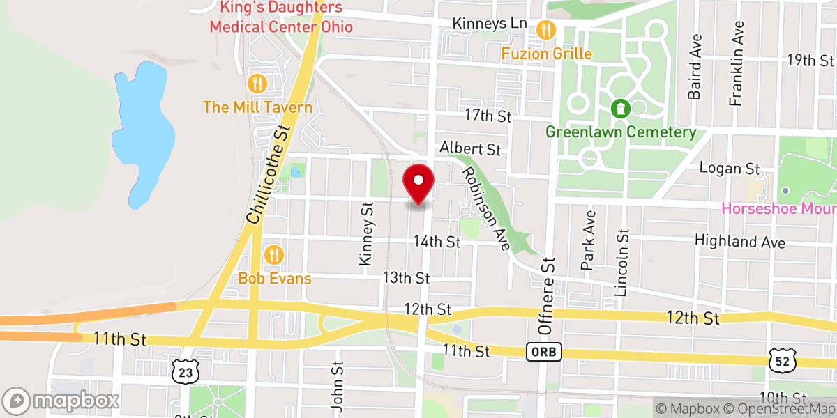 Map showing location of Pleasant Green Baptist Church