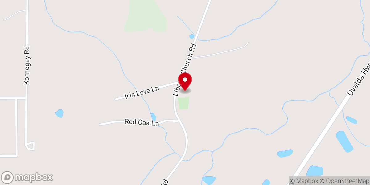 Map showing location of Liberty Community Church