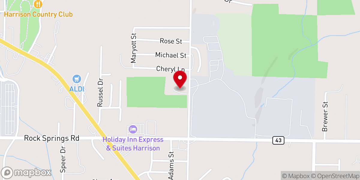Map showing location of Grace City Church