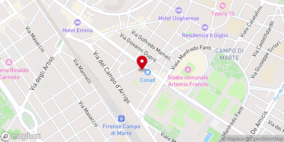 Map showing location of Chiesa Parrocchiale dei Sette Santi Fondatori Servi di Maria