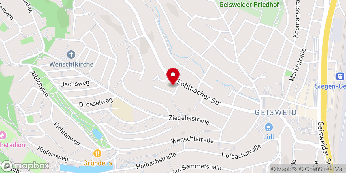 Map showing location of Christen in Geisweid