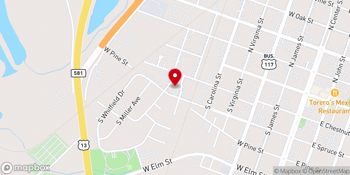 Map showing location of St James Church of Christ