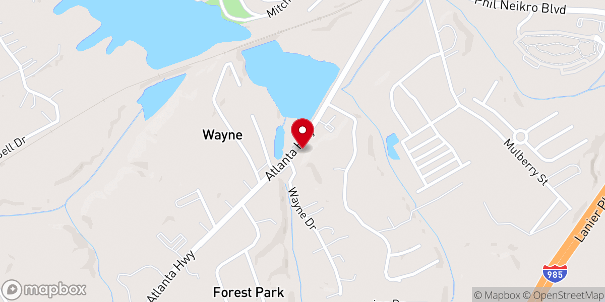 Map showing location of Spirit of Joy Christian Church