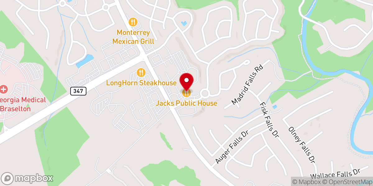 Map showing location of Jacks Public House