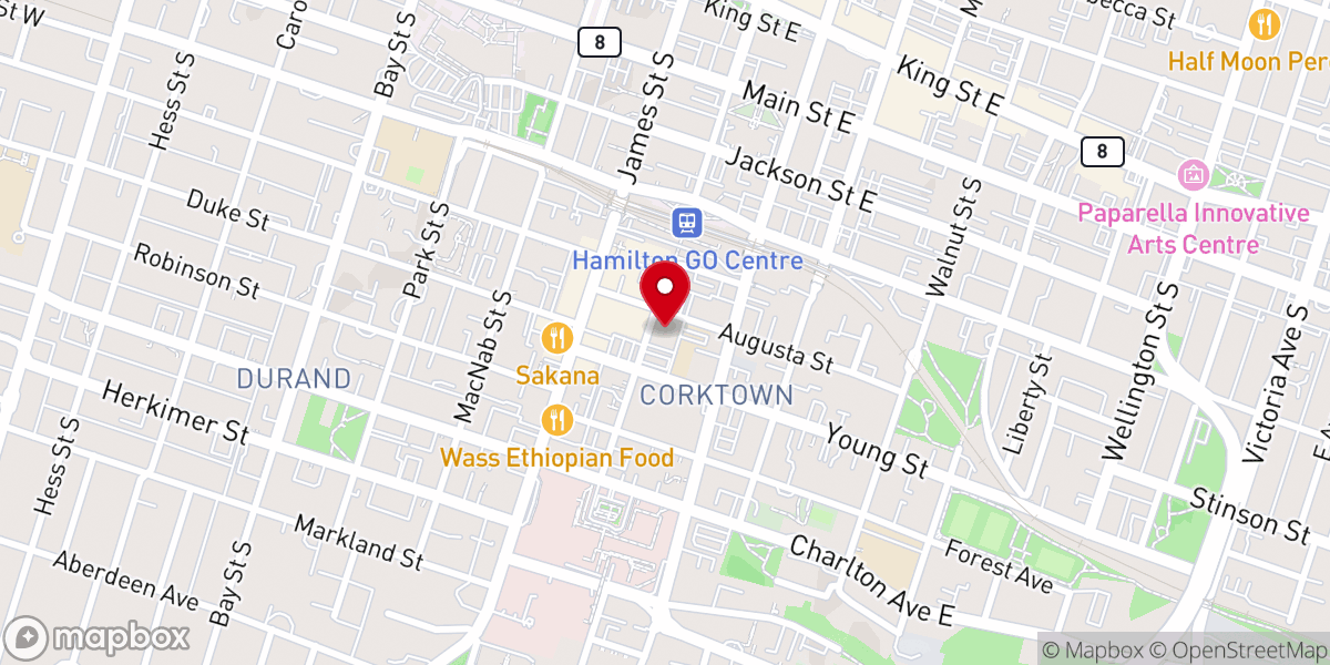 Map showing location of St. Charles Garnier Roman Catholic Parish