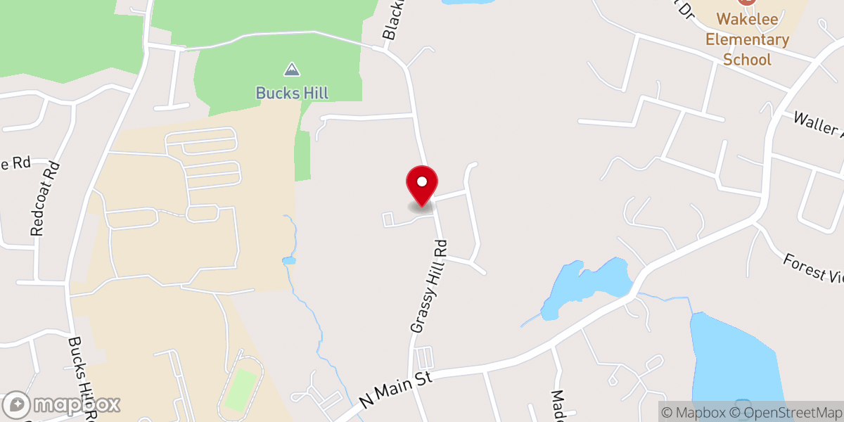 Map showing location of Iglesia El Arca de Waterbury