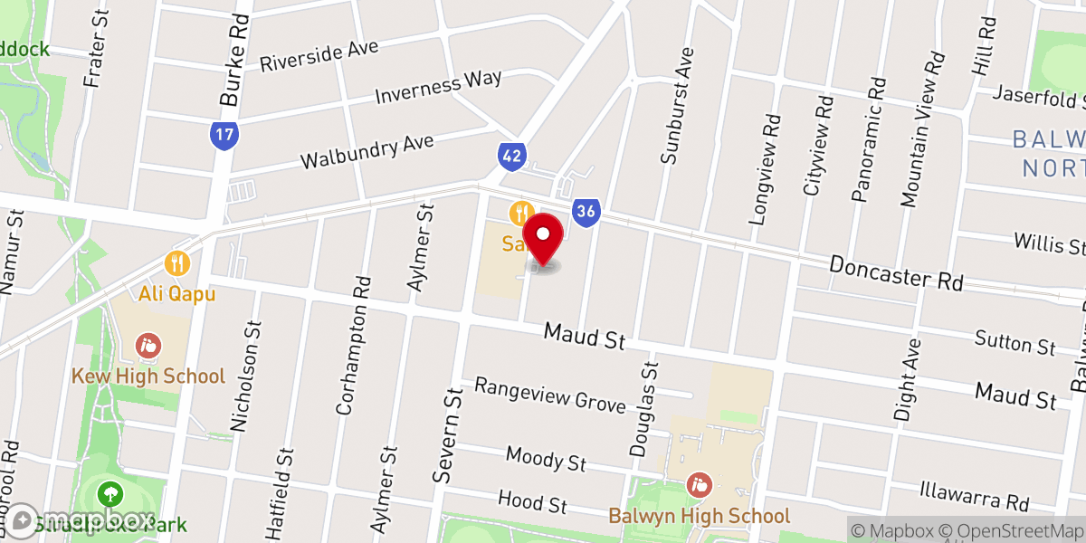 Map showing location of Melbourne Life Christian Church