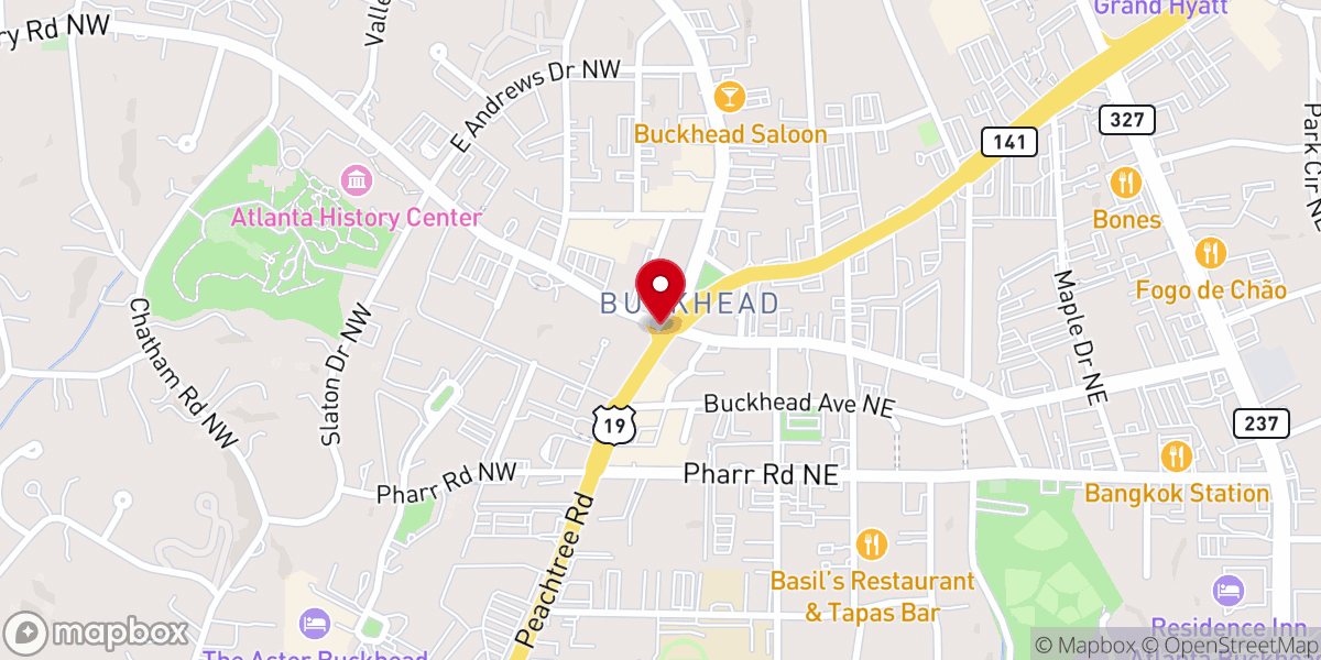 Map showing location of The Living Room