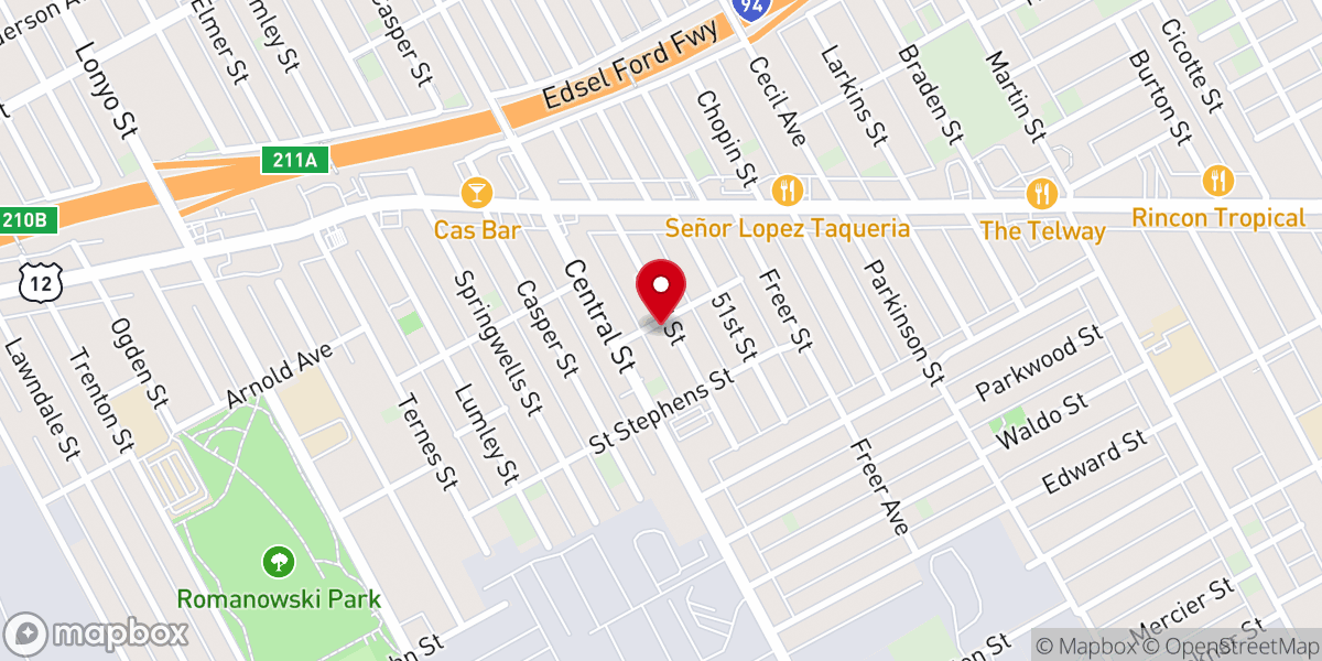 Map showing location of Grace Fellowship Missionary Baptist Church
