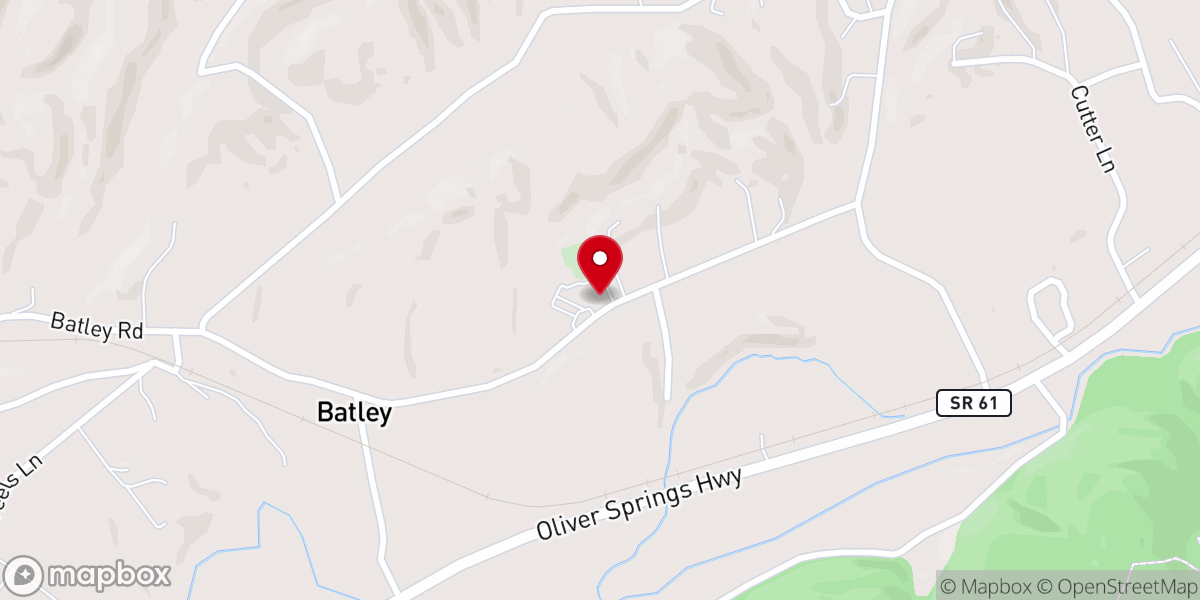 Map showing location of Batley Baptist Church