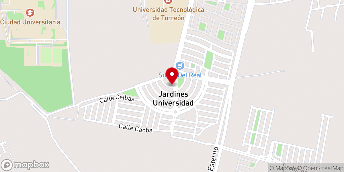 Map showing location of Casa De Dios Torreon